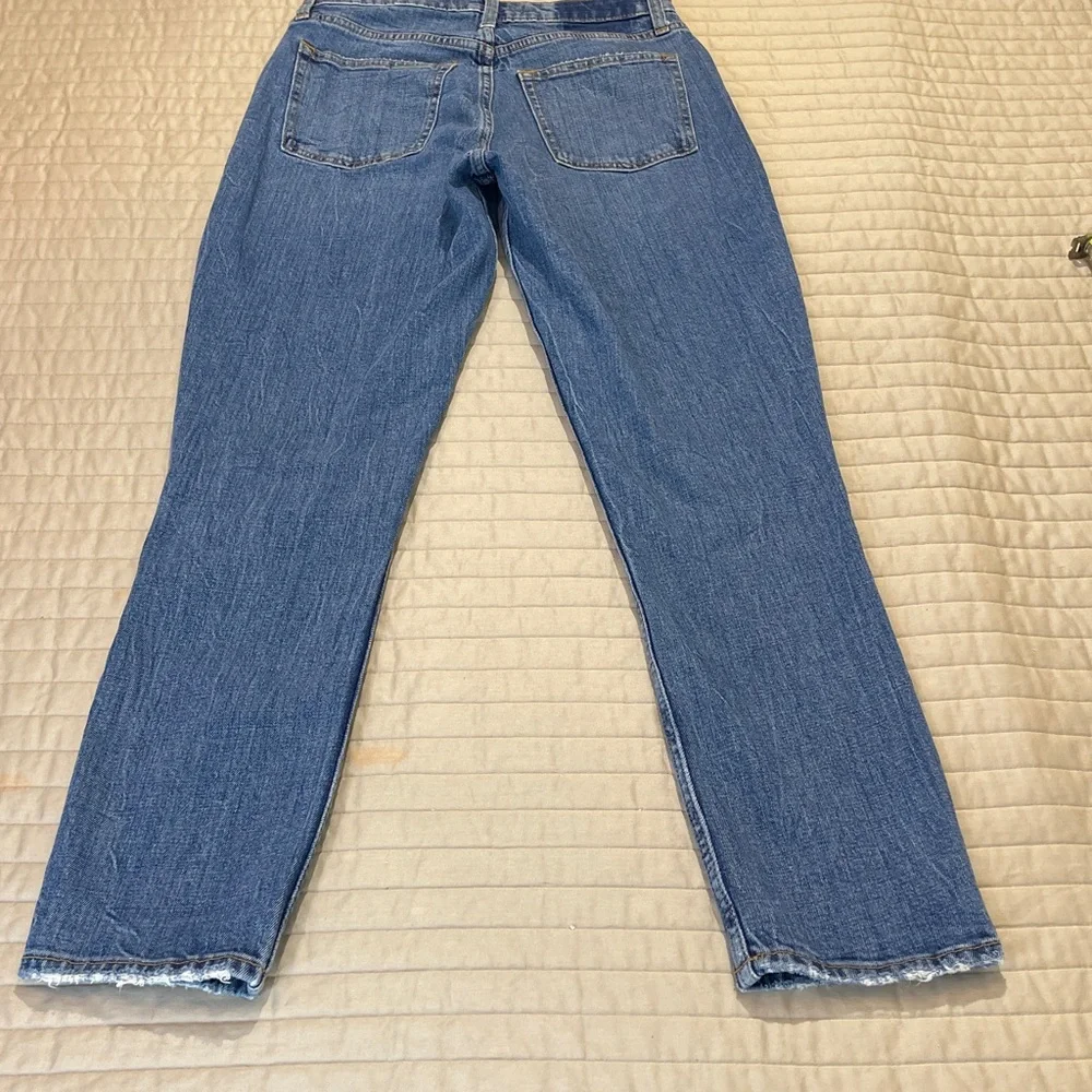 Abercrombie & Fitch THE SKINNY HIGHRISE WOMENS 27/4 R Ripped Blue Jeans